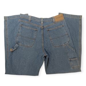 Y2k Timberland BaggyCarpenter Jeans - Medium Blue Denim Fall 2000 - 33x32